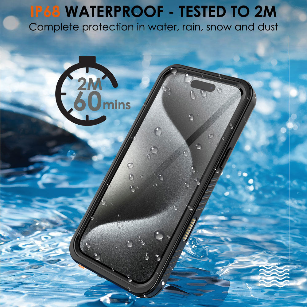 TECHGEAR Waterproof MagSafe Charging Case for iPhone 16 Pro 6.3" – IP68 Shockproof 360° Full Body Sealed Cover with Built-In Screen Protector