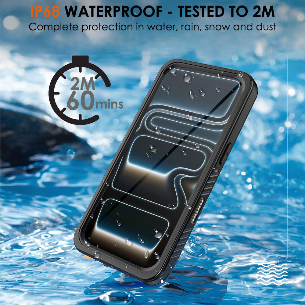 TECHGEAR Waterproof MagSafe Charging Case for iPhone 17 Pro 6.3" – IP68 Shockproof 360° Full Body Sealed Cover with Built-In Screen Protector