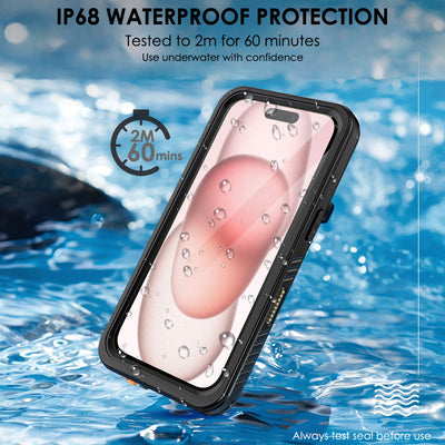 TECHGEAR Waterproof MagSafe Charging Case for iPhone 16 6.3" – IP68 Shockproof 360° Full Body Sealed Cover with Built-In Screen Protector