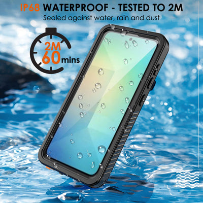 TECHGEAR Waterproof Magnetic Case for Samsung Galaxy S25 Plus (S25+) – IP68 Shockproof 360° Full Body Sealed Cover with Built-In Screen Protector