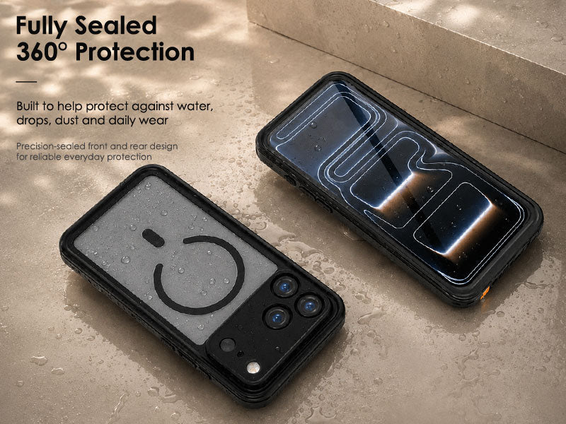 TECHGEAR Waterproof MagSafe Charging Case for iPhone 17 Pro Max 6.9" – IP68 Shockproof 360° Full Body Sealed Cover with Built-In Screen Protector
