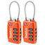 TSA Suitcase Locks – 4-Dial Combination Travel Padlocks with Flexible Cable – TSA Approved Luggage Locks for Suitcases, Bags, Gym & Lockers – Available in 9 Colours (1 Pack / 2 Pack / 3 Pack / 4 Pack)