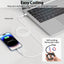 TECHGEAR Magnetic 2-in-1 100 W USB-A/C to USB-C Fast Charging Coiling Cable – 5 A PD 3.0 / QC 4.0, Nylon Braided – Black | White – 0.3 m | 1 m | 2 m