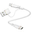 TECHGEAR 2-in-1 100 W USB-A/C to USB-C Soft Silicone Fast Charging Cable – Tangle-Free, PD 3.0/QC 4.0, E-Marker – Black | Red | White – 30 cm | 1 m | 2 m | 3 m | 2 Pack | 3 Pack