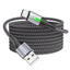 TECHGEAR 60 W USB-A to USB-C Fast Charging Cable with LED Light – 3A QC 3.0, Nylon Braided, 0.3 m | 1 m | 2 m | 3 m | 2 Pack | 3 Pack