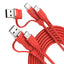 TECHGEAR 2-in-1 100 W USB-A/C to USB-C Soft Silicone Fast Charging Cable – Tangle-Free, PD 3.0/QC 4.0, E-Marker – Black | Red | White – 30 cm | 1 m | 2 m | 3 m | 2 Pack | 3 Pack