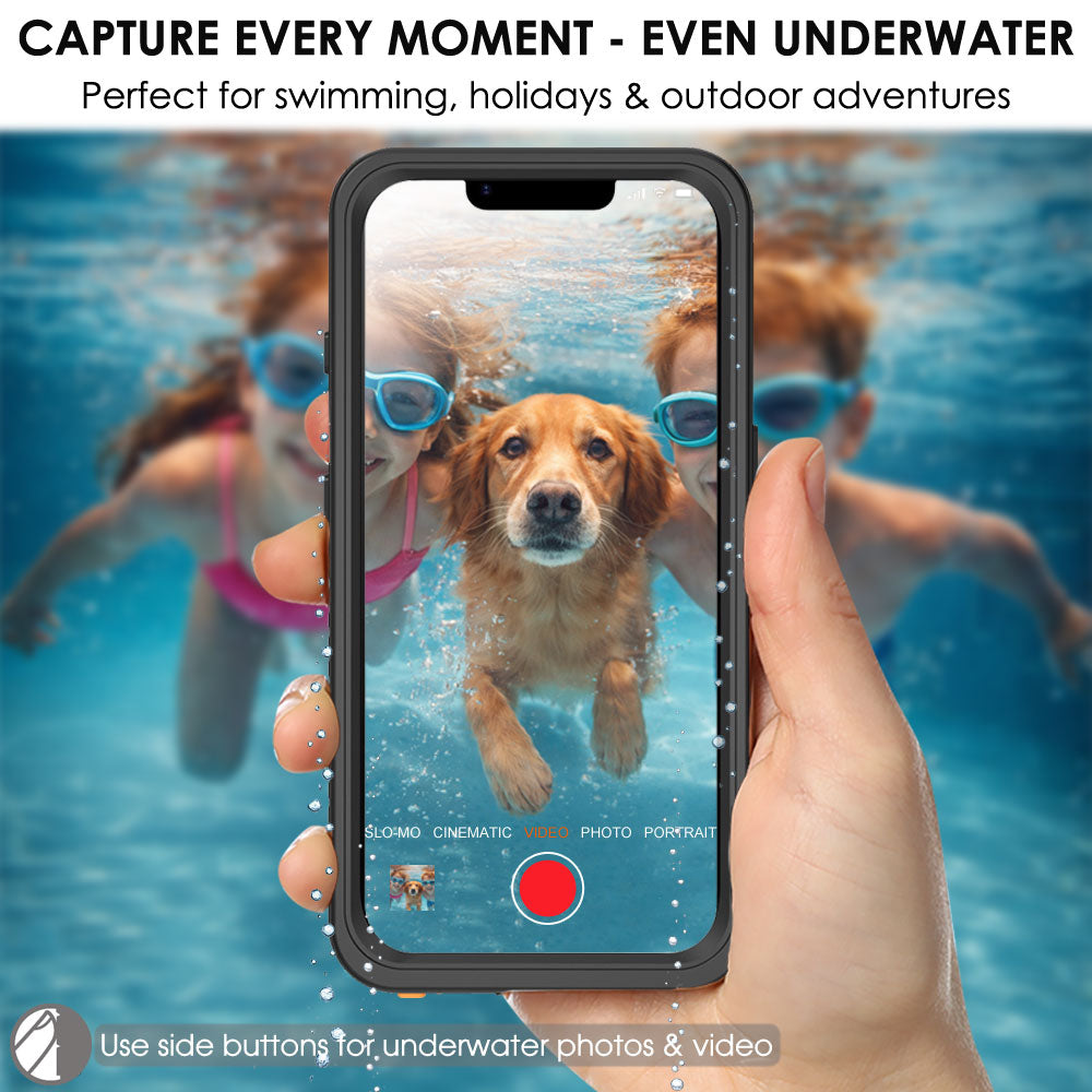 TECHGEAR Waterproof Magnetic Case for iPhone 17e & iPhone 16e 6.1" – IP68 Shockproof 360° Full Body Sealed Cover with Built-In Screen Protector
