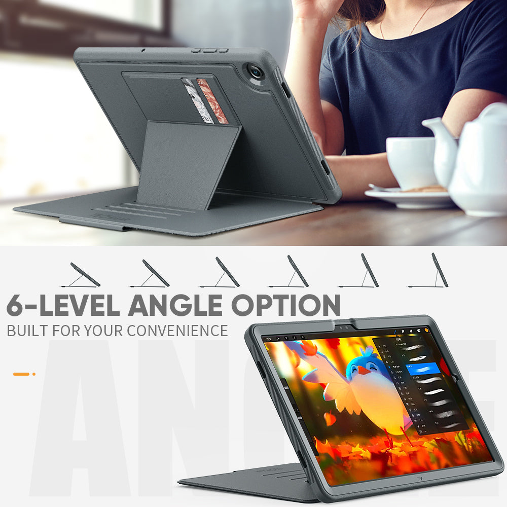 TECHGEAR Enduro Case for Samsung Galaxy Tab A11+ / A11 Plus 11"(SM-X230/X236) – Rugged Magnetic Smart Case with Stand, Card Slot & Trolley Compatible [Auto Sleep/Wake]