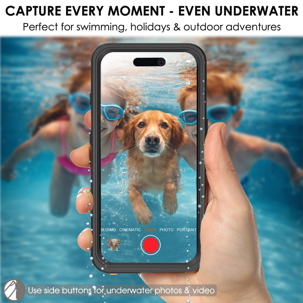 TECHGEAR Waterproof MagSafe Charging Case for iPhone 17 Pro 6.3" – IP68 Shockproof 360° Full Body Sealed Cover with Built-In Screen Protector