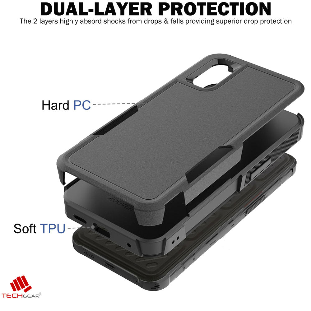 TECHGEAR Tough Rugged Case for Samsung Galaxy XCover 7 5G | Heavy Duty Shockproof Protective Work Phone Cover