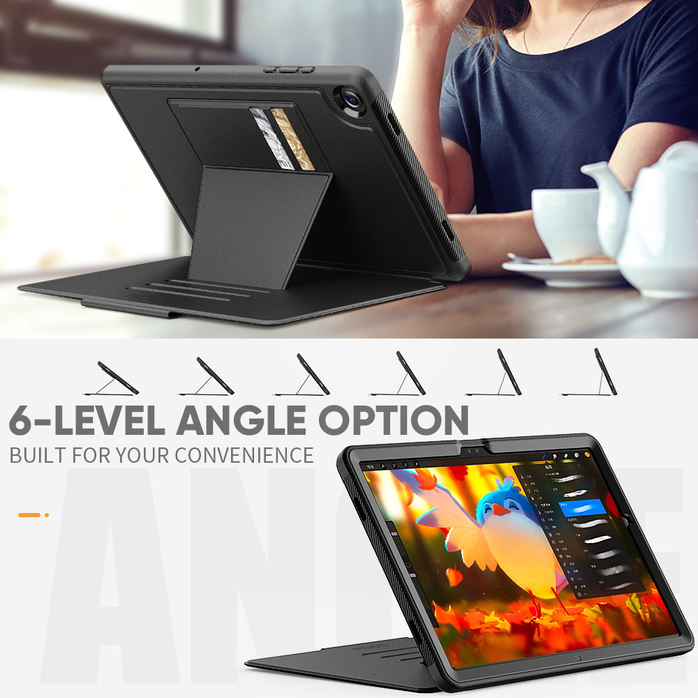 TECHGEAR Enduro Case for Samsung Galaxy Tab A11+ / A11 Plus 11"(SM-X230/X236) – Rugged Magnetic Smart Case with Stand, Card Slot & Trolley Compatible [Auto Sleep/Wake]