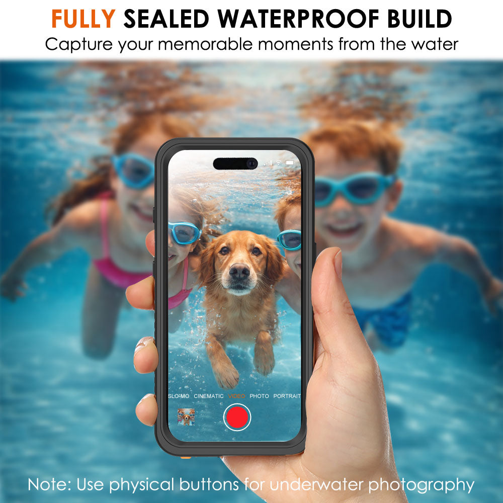 TECHGEAR Waterproof MagSafe Charging Case for iPhone 17 6.3" – IP68 Shockproof 360° Full Body Sealed Cover with Built-In Screen Protector