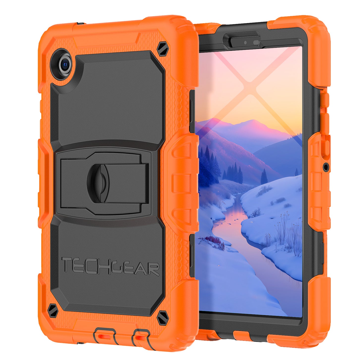 TECHGEAR ArmourSHIELD Case for Samsung Galaxy Tab A11 8.7" (SM-X130/X133/X135) – Tough Rugged Full Body Case with Screen Protector & Kickstand