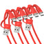 TECHGEAR 2-in-1 100 W USB-A/C to USB-C Soft Silicone Fast Charging Cable – Tangle-Free, PD 3.0/QC 4.0, E-Marker – Black | Red | White – 30 cm | 1 m | 2 m | 3 m | 2 Pack | 3 Pack
