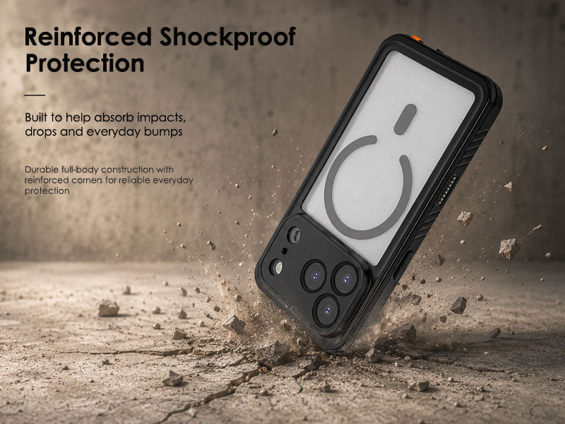 TECHGEAR Waterproof MagSafe Charging Case for iPhone 17 Pro Max 6.9" – IP68 Shockproof 360° Full Body Sealed Cover with Built-In Screen Protector