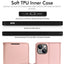 [Wallet Case] Protective Cover with Cash & Card Holder, Stand and Wrist Strap For Apple iPhone 15