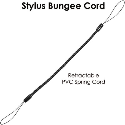 [Stylus Tether] 8" Retractable Spring Coil Strap, Elastic Coil Lanyards, Tether Strings Cord for Stylus Touch Pens/Pencils
