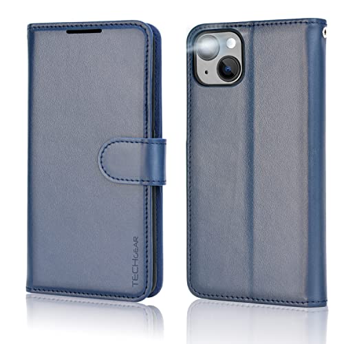 [Wallet Case] Protective Cover with Cash & Card Holder, Stand and Wrist Strap For Apple iPhone 15