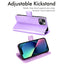 [Wallet Case] Protective Cover with Cash & Card Holder, Stand and Wrist Strap For Apple iPhone 15 Plus