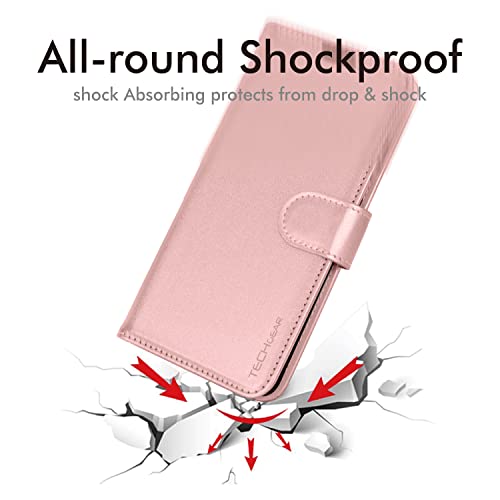 [Wallet Case] Protective Cover with Cash & Card Holder, Stand and Wrist Strap For Apple iPhone 15