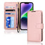 [Wallet Case] Protective Cover with Cash & Card Holder, Stand and Wrist Strap For Apple iPhone 15