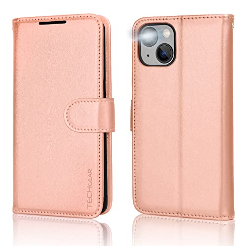 [Wallet Case] Protective Cover with Cash & Card Holder, Stand and Wrist Strap For Apple iPhone 15 Plus