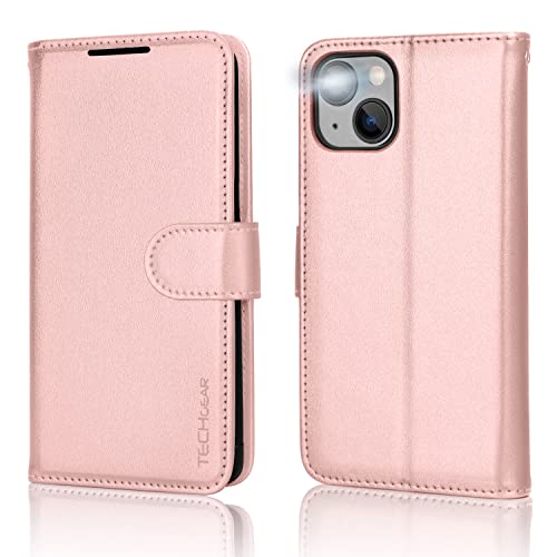 [Wallet Case] Protective Cover with Cash & Card Holder, Stand and Wrist Strap For Apple iPhone 15