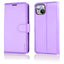 [Wallet Case] Protective Cover with Cash & Card Holder, Stand and Wrist Strap For Apple iPhone 15