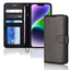[Wallet Case] Protective Cover with Cash & Card Holder, Stand and Wrist Strap For Apple iPhone 15