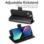 [Wallet Case] Protective Cover with Cash & Card Holder, Stand and Wrist Strap For Apple iPhone 15 Plus