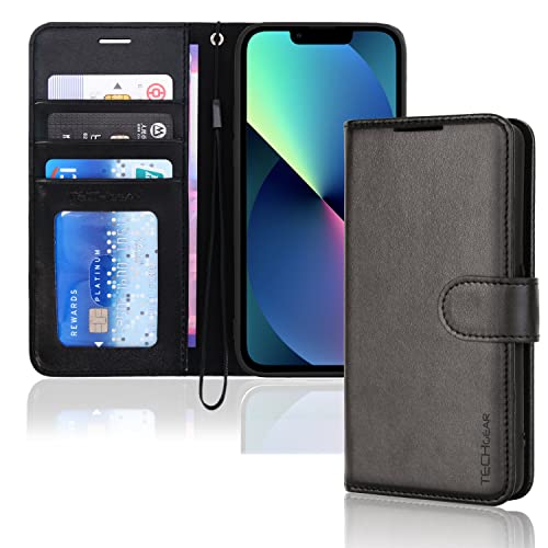 [Wallet Case] Protective Cover with Cash & Card Holder, Stand and Wrist Strap For Apple iPhone 15 Plus