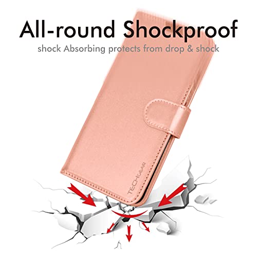 [Wallet Case] Protective Cover with Cash & Card Holder, Stand and Wrist Strap For Apple iPhone 15