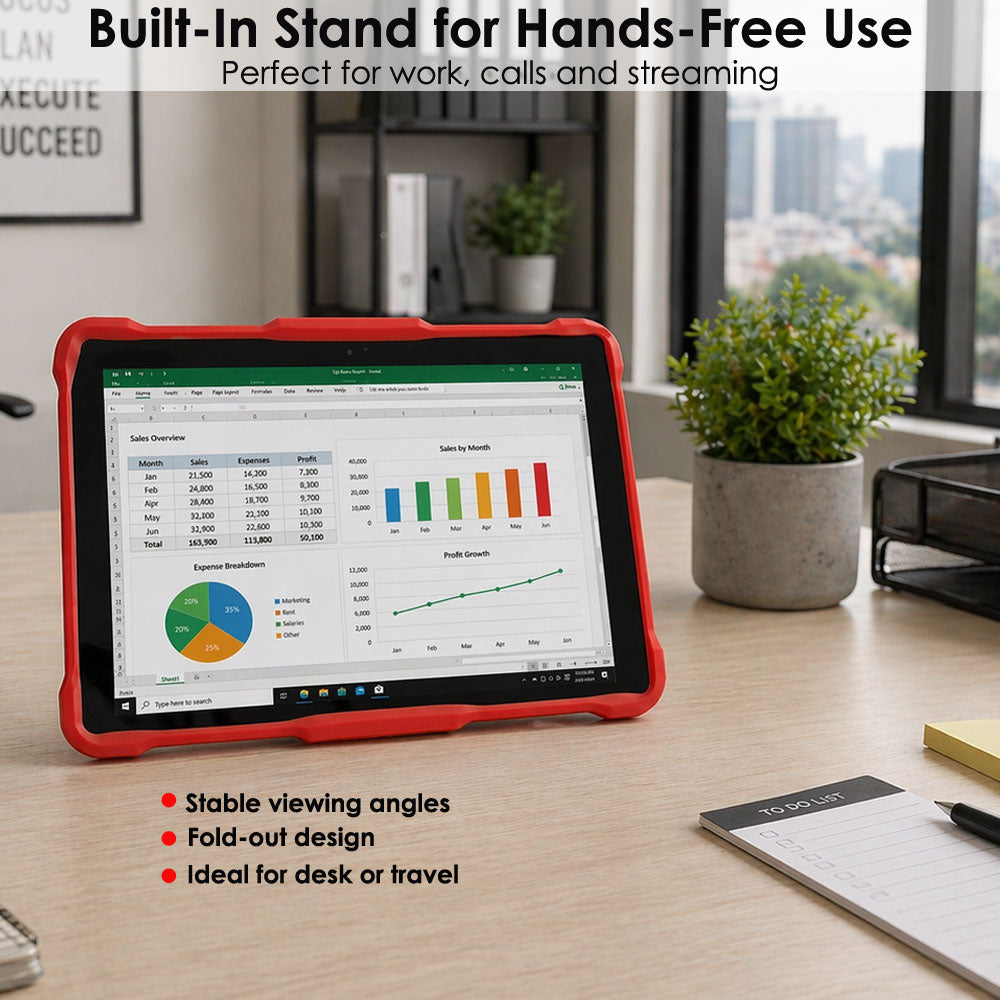 TECHGEAR Universal Tablet Case 10 Inch (9.7–11") - Rugged Bumper Case with Stand, Adjustable Fit Shockproof Protective Cover for iPad, Samsung, Lenovo, Android Tablets