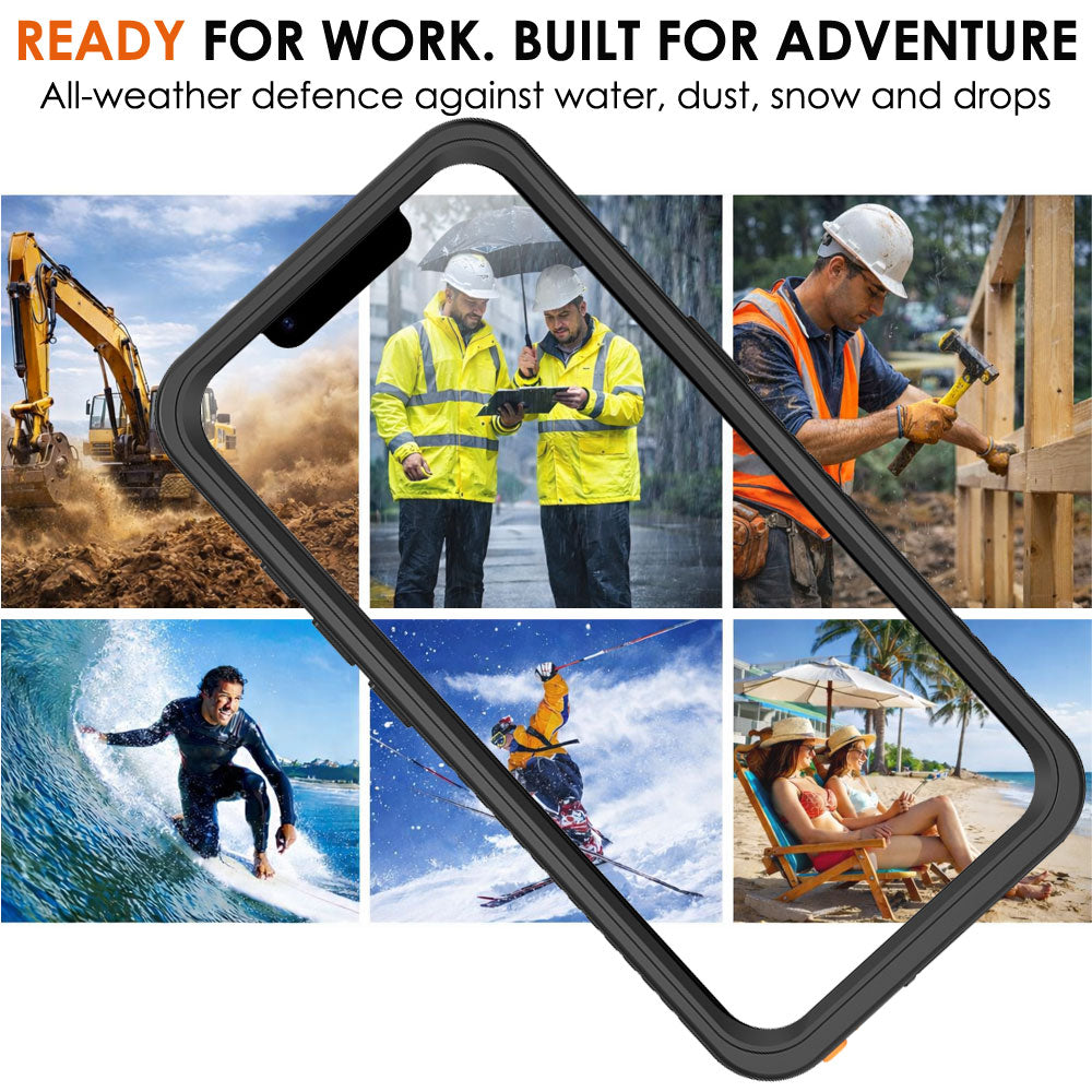 TECHGEAR Waterproof Magnetic Case for iPhone 16e 6.1" – IP68 Shockproof 360° Full Body Sealed Cover with Built-In Screen Protector