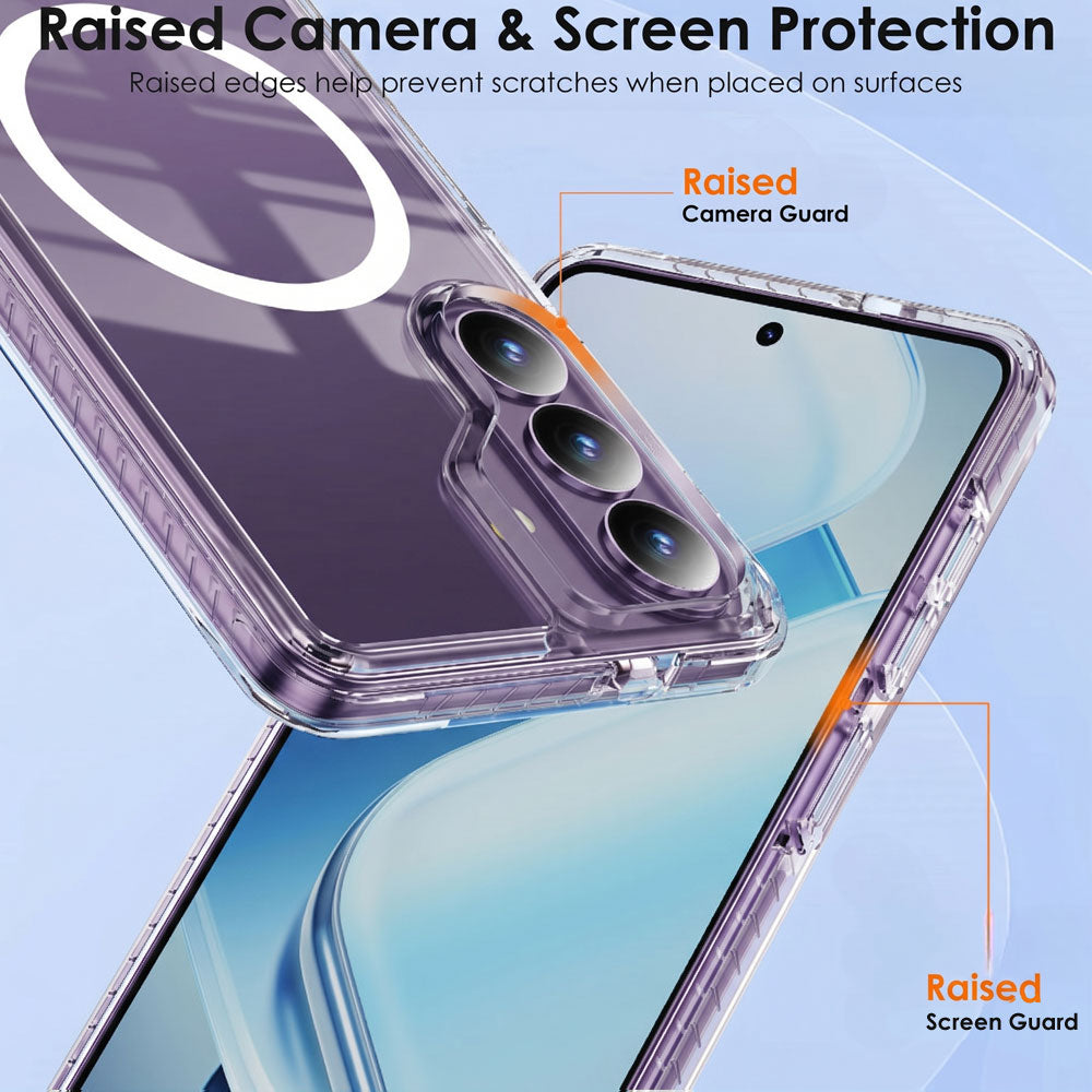 TECHGEAR Clear Magnetic Case for Samsung Galaxy S26 Plus – Slim Transparent Shockproof Cover with MagSafe Compatible Wireless Charging