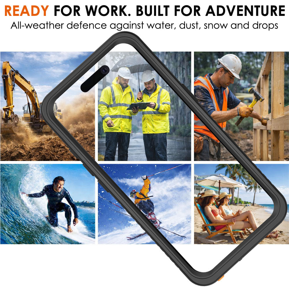 TECHGEAR Waterproof MagSafe Charging Case for iPhone 16 6.3" – IP68 Shockproof 360° Full Body Sealed Cover with Built-In Screen Protector