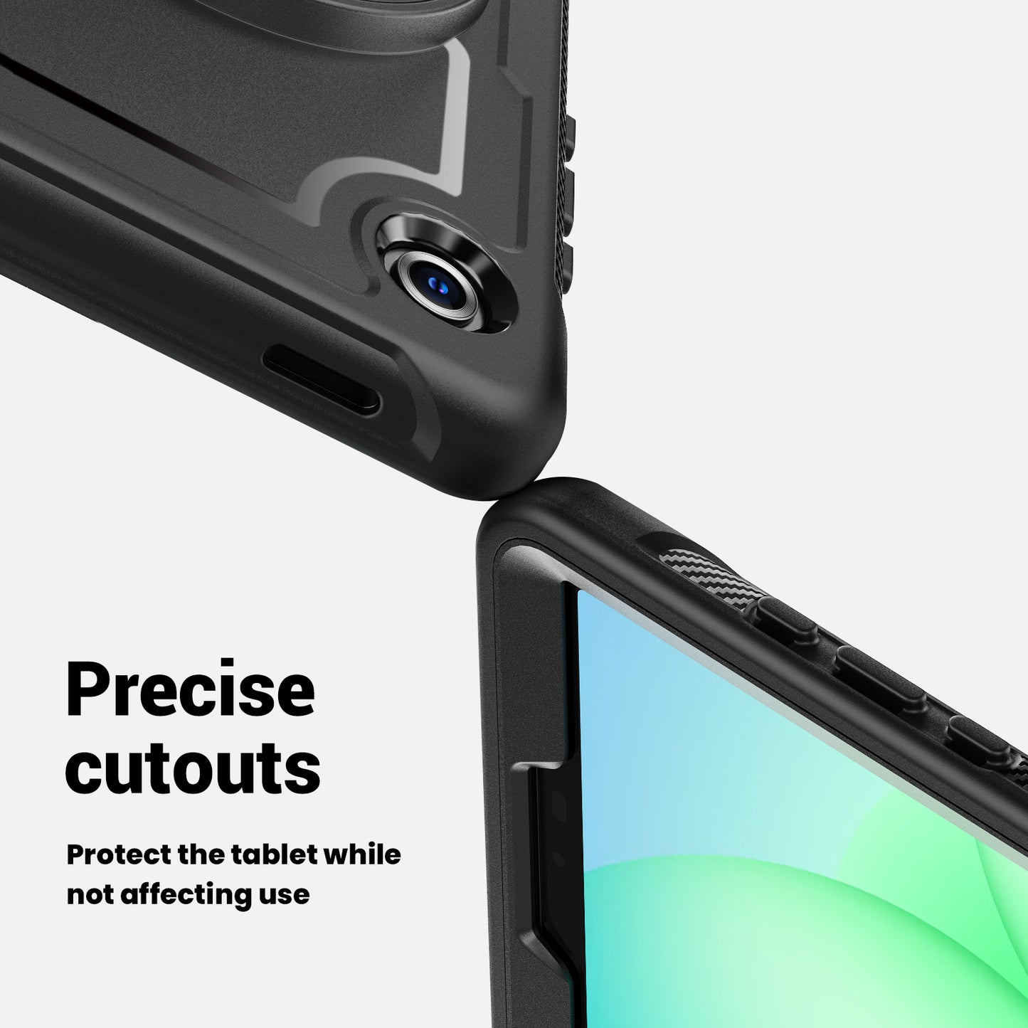 TECHGEAR JOLT Case for Samsung Galaxy Tab A11 8.7" (SM-X130 / SM-X135) – Slim Rugged Case with 360° Stand, Hand Strap & Shoulder Strap