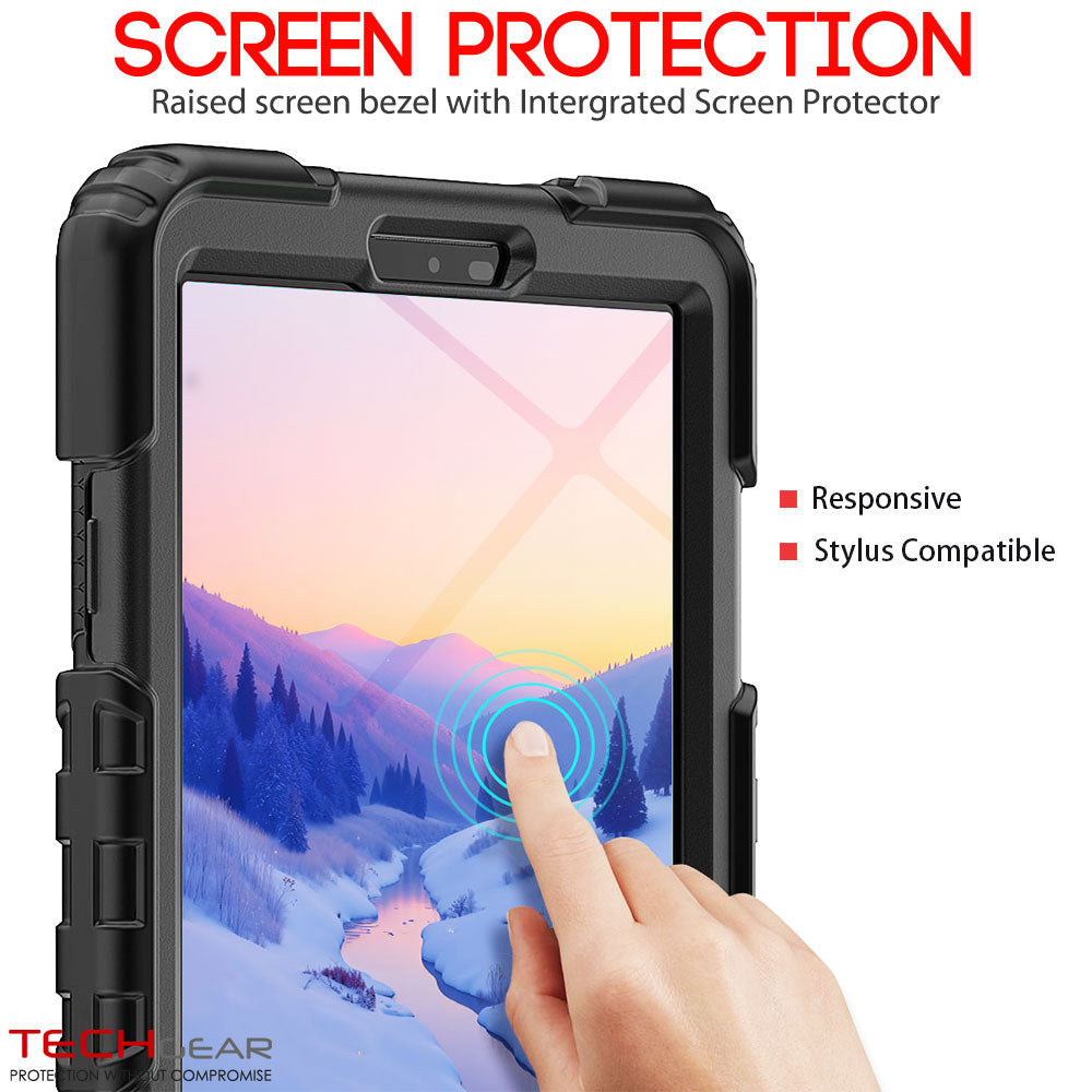 TECHGEAR ArmourSHIELD Case for Samsung Galaxy Tab A11 8.7" (SM-X130/X133/X135) – Tough Rugged Full Body Case with Screen Protector & Kickstand