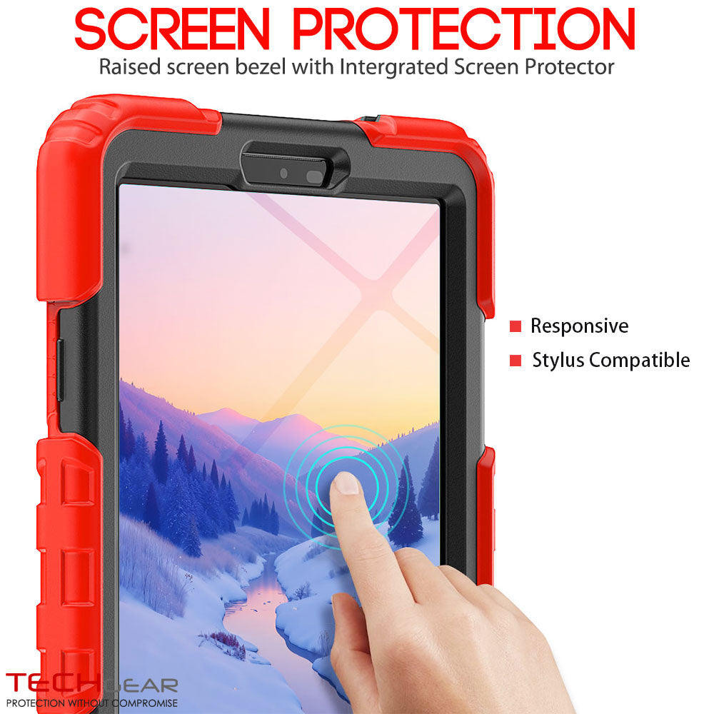 TECHGEAR ArmourSHIELD Case for Samsung Galaxy Tab A11 8.7" (SM-X130/X133/X135) – Tough Rugged Full Body Case with Screen Protector & Kickstand