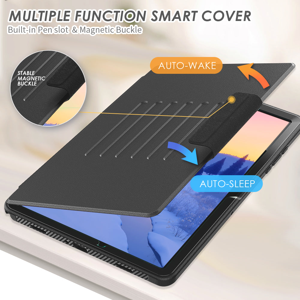 TECHGEAR Enduro Case for Samsung Galaxy Tab A11+ / A11 Plus 11"(SM-X230/X236) – Rugged Magnetic Smart Case with Stand, Card Slot & Trolley Compatible [Auto Sleep/Wake]