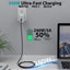 TECHGEAR USB4 Gen 3 (Thunderbolt 4/3) Cable 240W PD3.1 40 Gbps Data 8K Video – E-Marker, Nylon Braided – 0.3 m | 1 m | 2 m