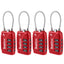 TSA Suitcase Locks 4-Dial Security Travel Combination Padlock