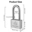 Sharkbyte [Never Rust] Long Shackle Heavy Duty Waterproof Outdoor Padlock with 4 Keys [40mm / 50mm] 100% Stainless Steel Hardened Body & Mechanism, Weatherproof Lock, Anti-Corrosion for Locker, Shed, Garage, Gym etc