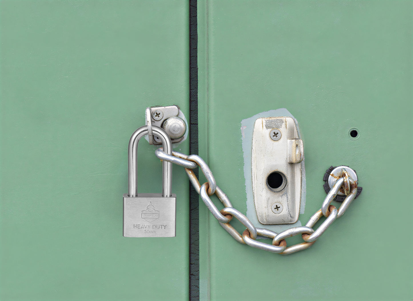Sharkbyte [Never Rust] Long Shackle Heavy Duty Waterproof Outdoor Padlock with 4 Keys [40mm / 50mm] 100% Stainless Steel Hardened Body & Mechanism, Weatherproof Lock, Anti-Corrosion for Locker, Shed, Garage, Gym etc