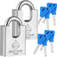 Sharkbyte [Never Rust] Concealed Shackle Heavy Duty Waterproof Outdoor Padlock with 4 Keys [50mm / 60mm] 100% Stainless Steel Hardened Body & Mechanism, Weatherproof Lock, Anti-Corrosion for Container, Locker, Shed, Warehouse, Garage, Gate etc