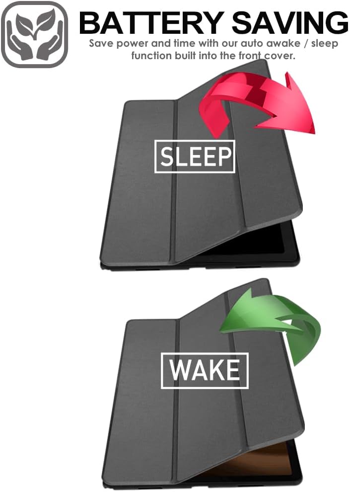 [Smart Case] Slim Stand Cover with Auto Sleep/Wake for Samsung Galaxy Tab S9 FE Plus 12.4" (SM-X610 / SM-X616)