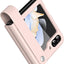 Samsung Galaxy Z Flip 5 Case, Z Flip 5 Leather Case with Leather Finger Holder, Hard PC Shockproof Case