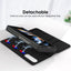 Galaxy Z Fold 5 Leather Wallet Case, Detachable Magnetic 2in1 Case with Screen Frame, Card Wallet & Stand - Black PU Leather for Samsung Z Fold 5