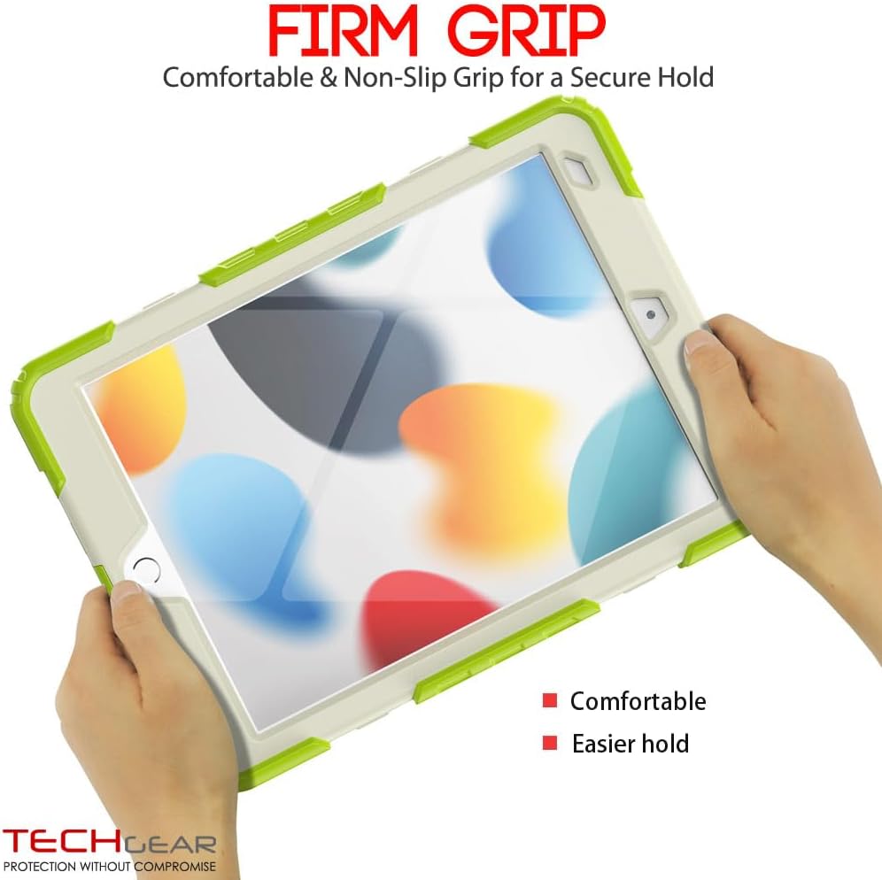 [ArmourSHIELD Case] Full Body Tough Rugged Case with Folding Stand & Screen Protector For Apple iPad 10.2" 2021/2020/2019 [9th/8th/7th Generation]