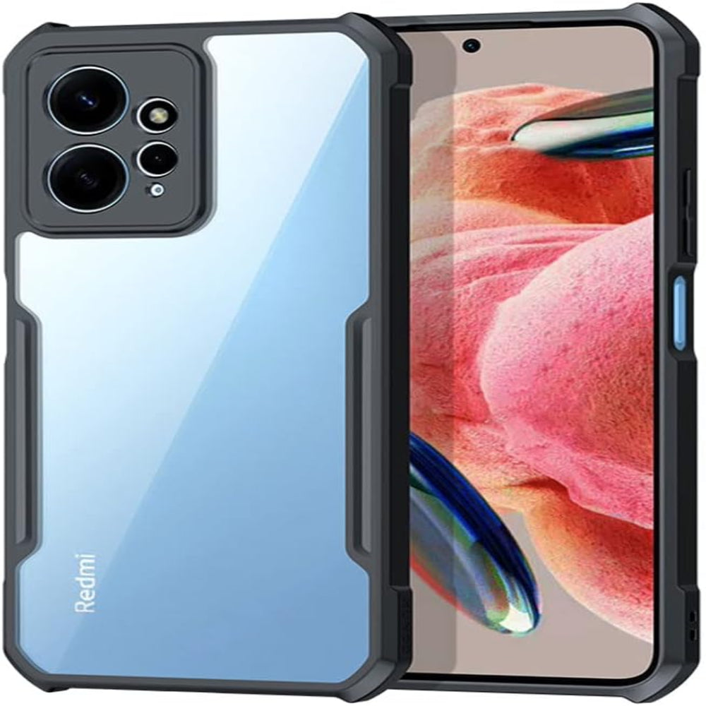 [Fusion Armour Case] Premium Hybrid Tough Heavy Duty, Clear Back, Bumper Case for Xiaomi Redmi Note 12 5G